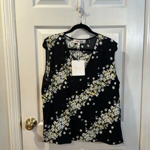 Diane Von Furstenberg NWT Black Sleeveless Top